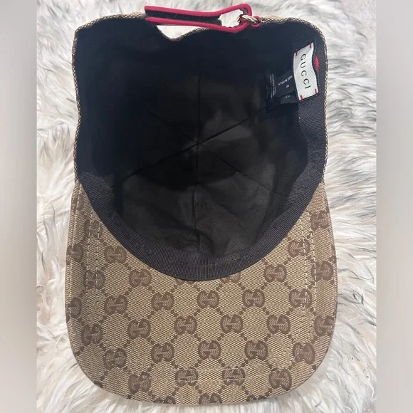 The North Face x Gucci - Brown Monogram Logo Baseball Cap - Size Medium - Picture 6 of 8